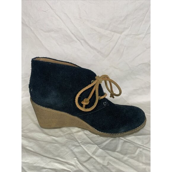 Sperry Boots Womens 9M Stella Ankle Bootie Wedge Lace Up STS96941 Leather Suede - Picture 6 of 11